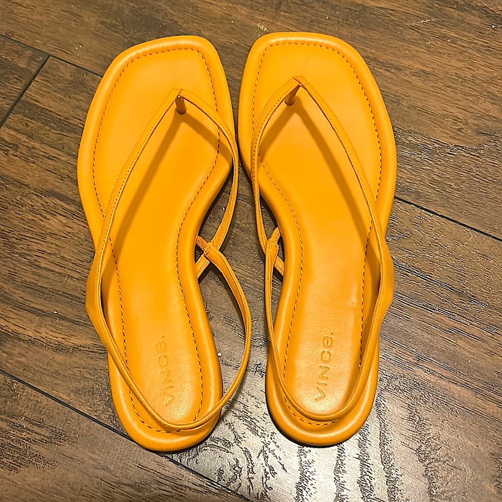 VINCE orange sandals size 8